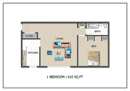 Floor plan One Bedroom