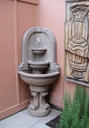 Entryway courtyard fountain