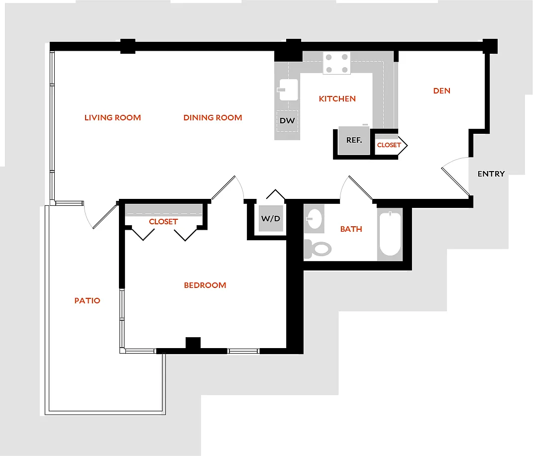 Floor plan Plan 1E