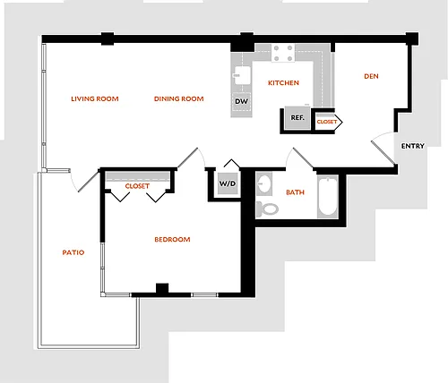 Floor plan Plan 1E