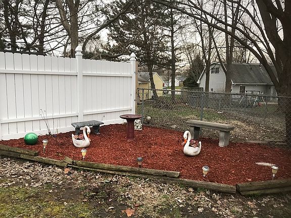 Fenced in back yard
