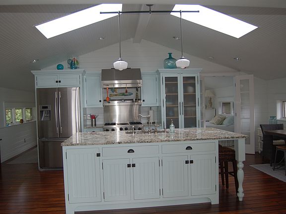 glass-doored pantry/skylight