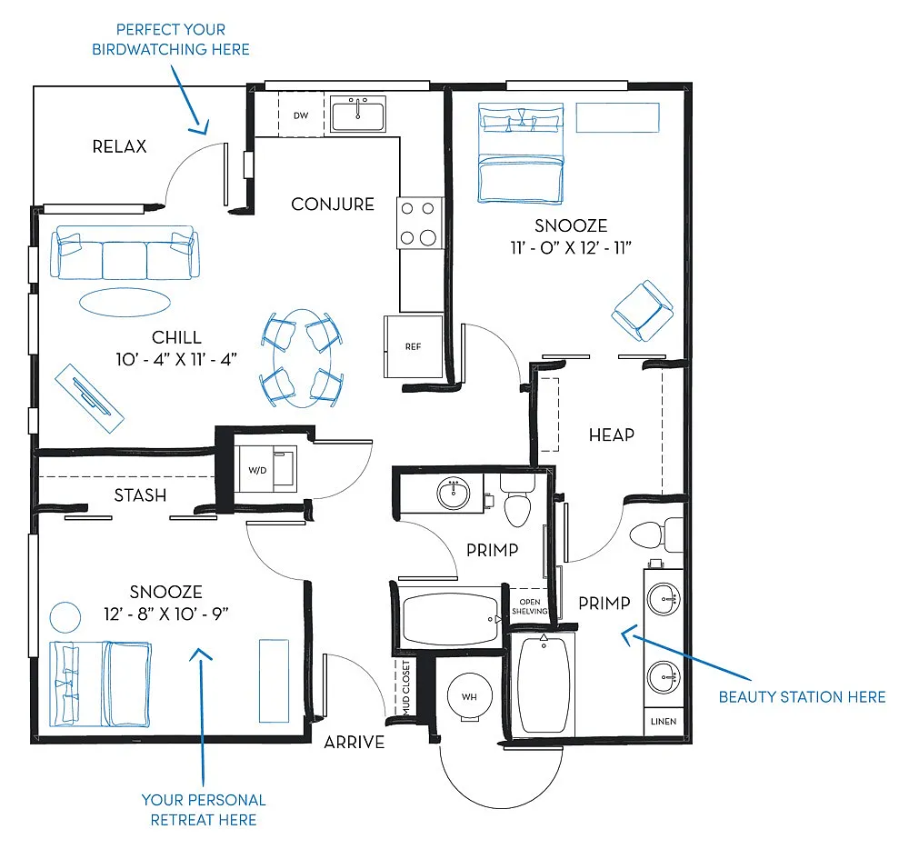 Floor plan D2X2A