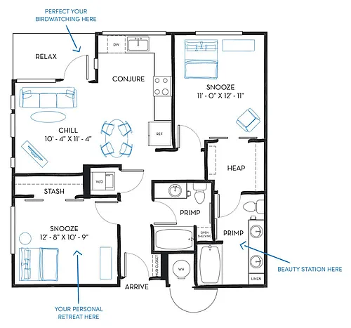 Floor plan D2X2A