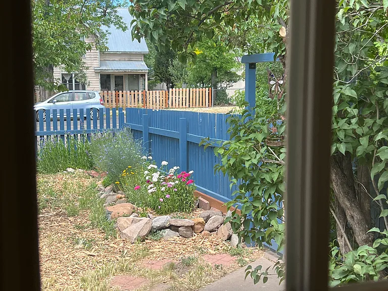 Looking out the front door