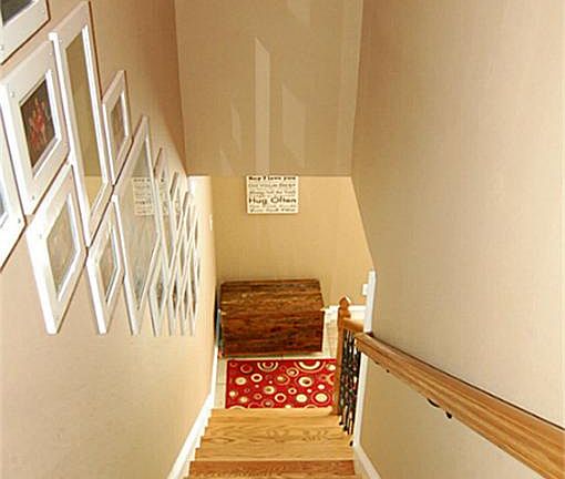 Gorgeous wood stair case.