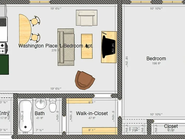 WPL 1 Bedroom Floor Plan WPL 1 Bedroom Floor Plan