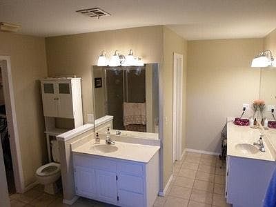 Master Bathroom with two sinks