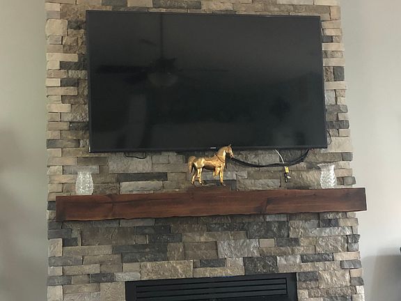 Floor to ceiling fireplace