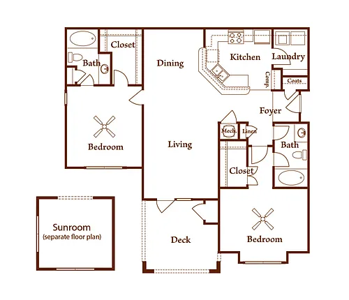 Floor plan Maple - Deck