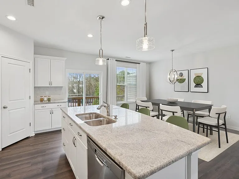 Upgrade Package Kitchen and dining area with hard-surface vinyl plank flooring