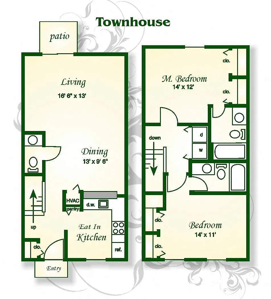 Floor plan Looking Glass Townhouse