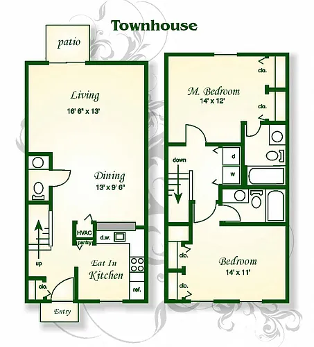 Floor plan Looking Glass Townhouse