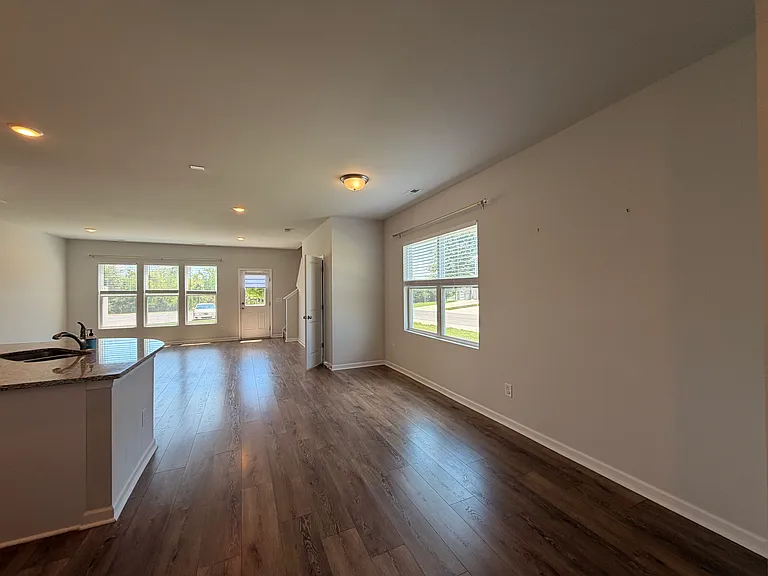 Dining area and living room