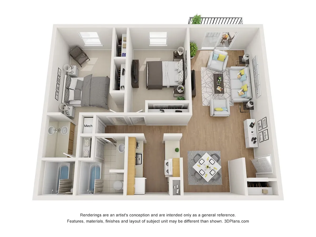 Floor plan 2 bedroom