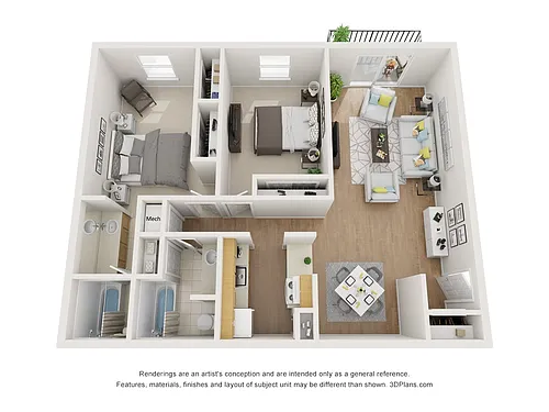 Floor plan 2 bedroom
