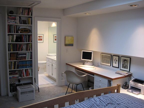 Desk and Bathroom from Bedroom