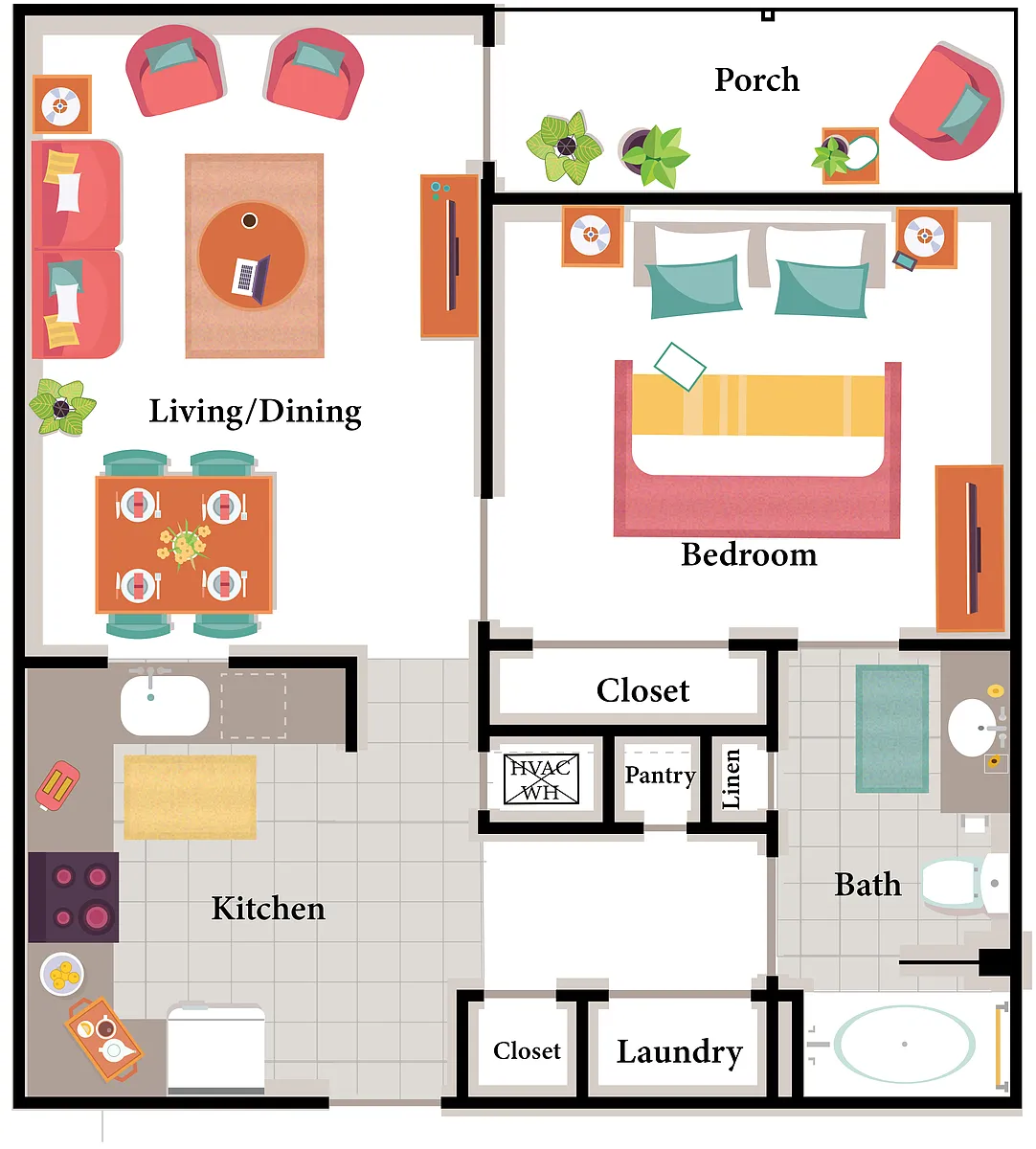 Floor plan 1X1