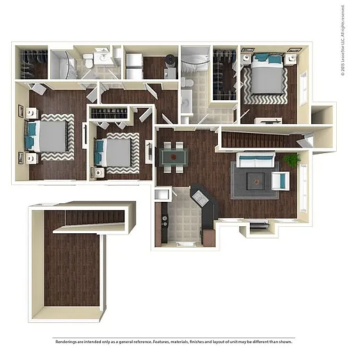Floor plan C2 The Tupelo - 3 Bedroom, 2 Bathroom