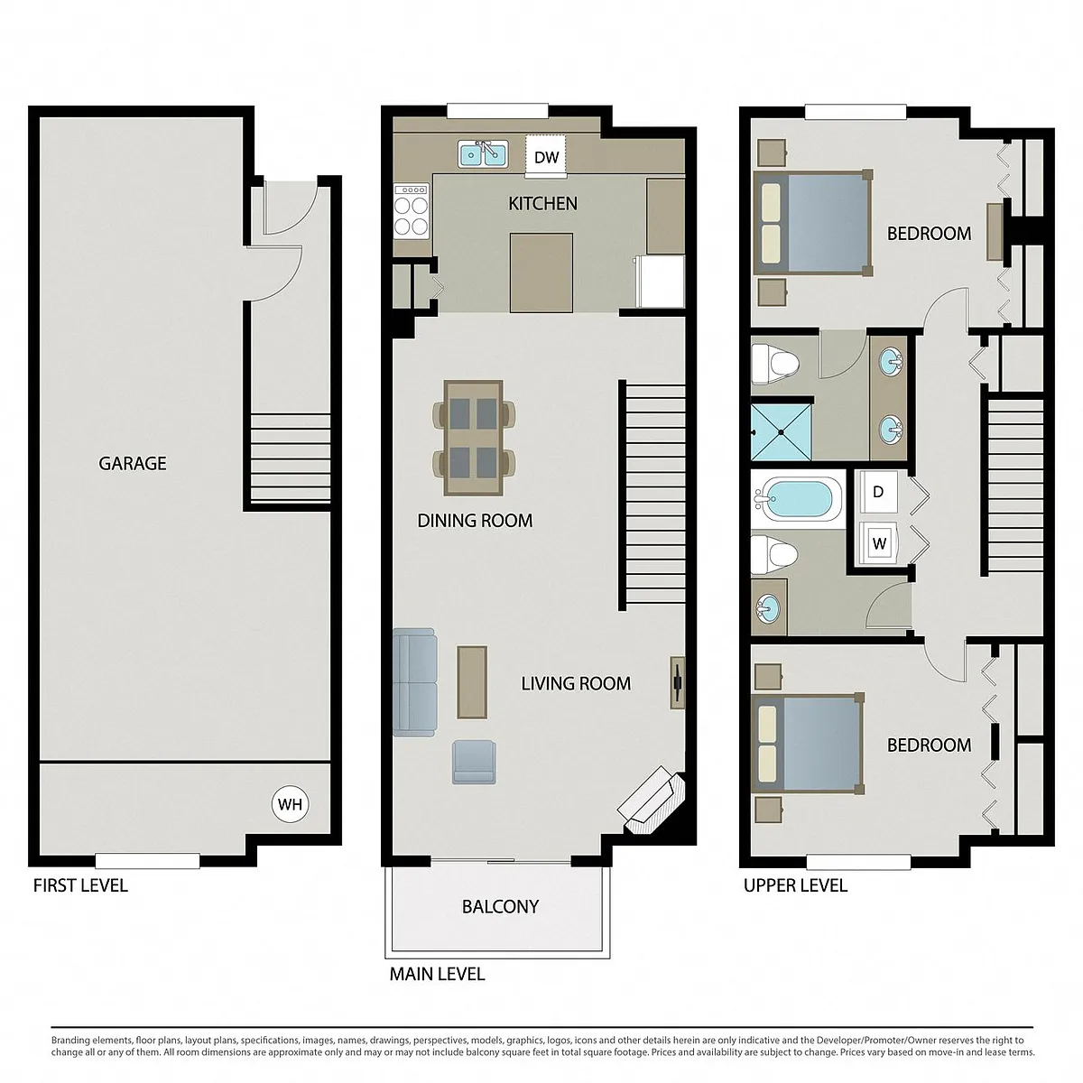 Floor plan Camellia + Den Townhome