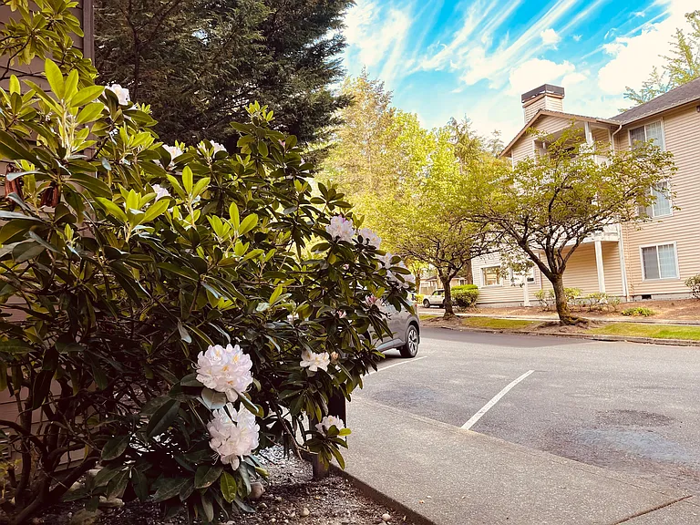 Parking is just steps from the residence