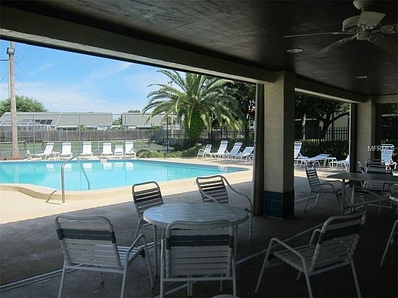 Pool area, tennis court