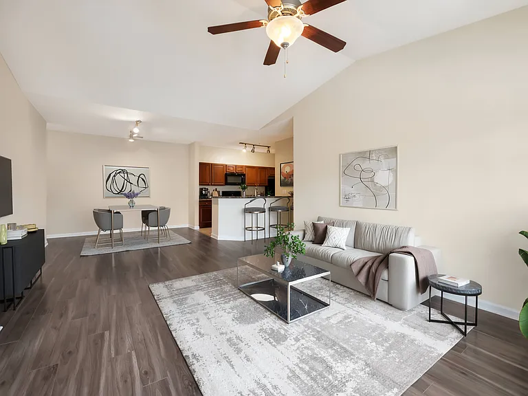 Open-Concept Living and Dining Area