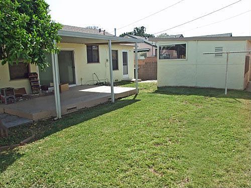 Rear Yard with Patio and Shed