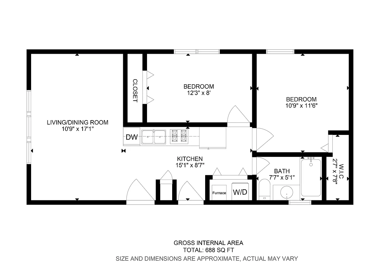 Floor plan Two Bedroom