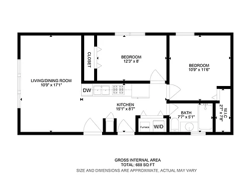 Floor plan Two Bedroom