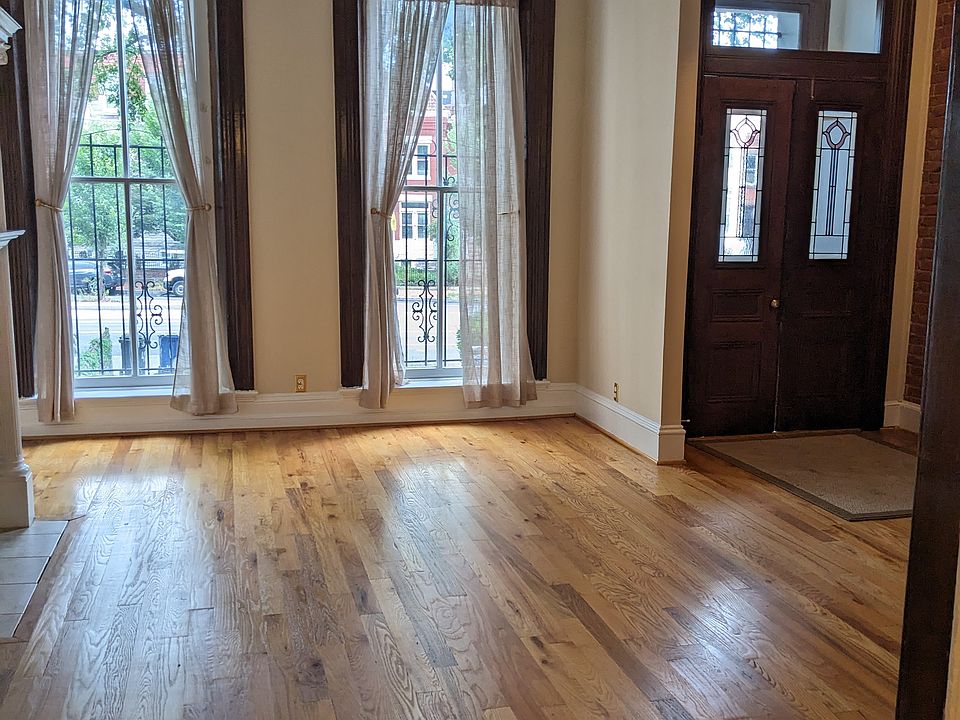 Living room and entry door