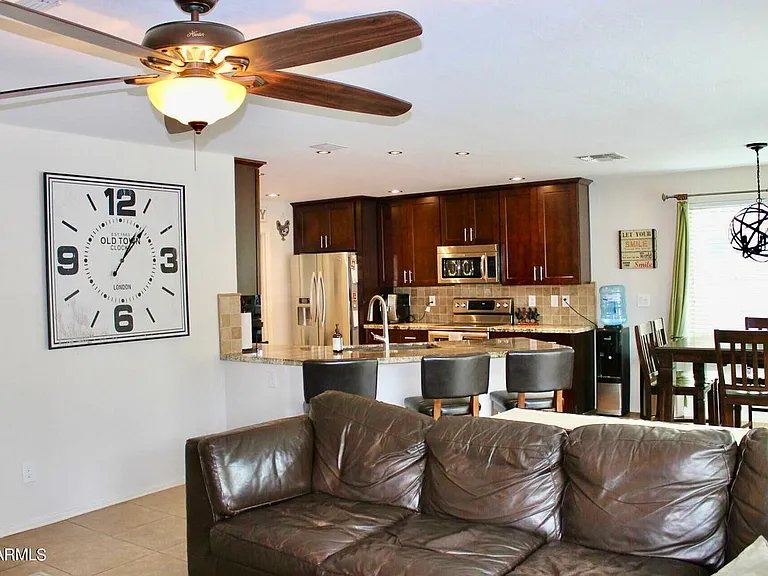 Open-concept floor plan downstairs with lots of light