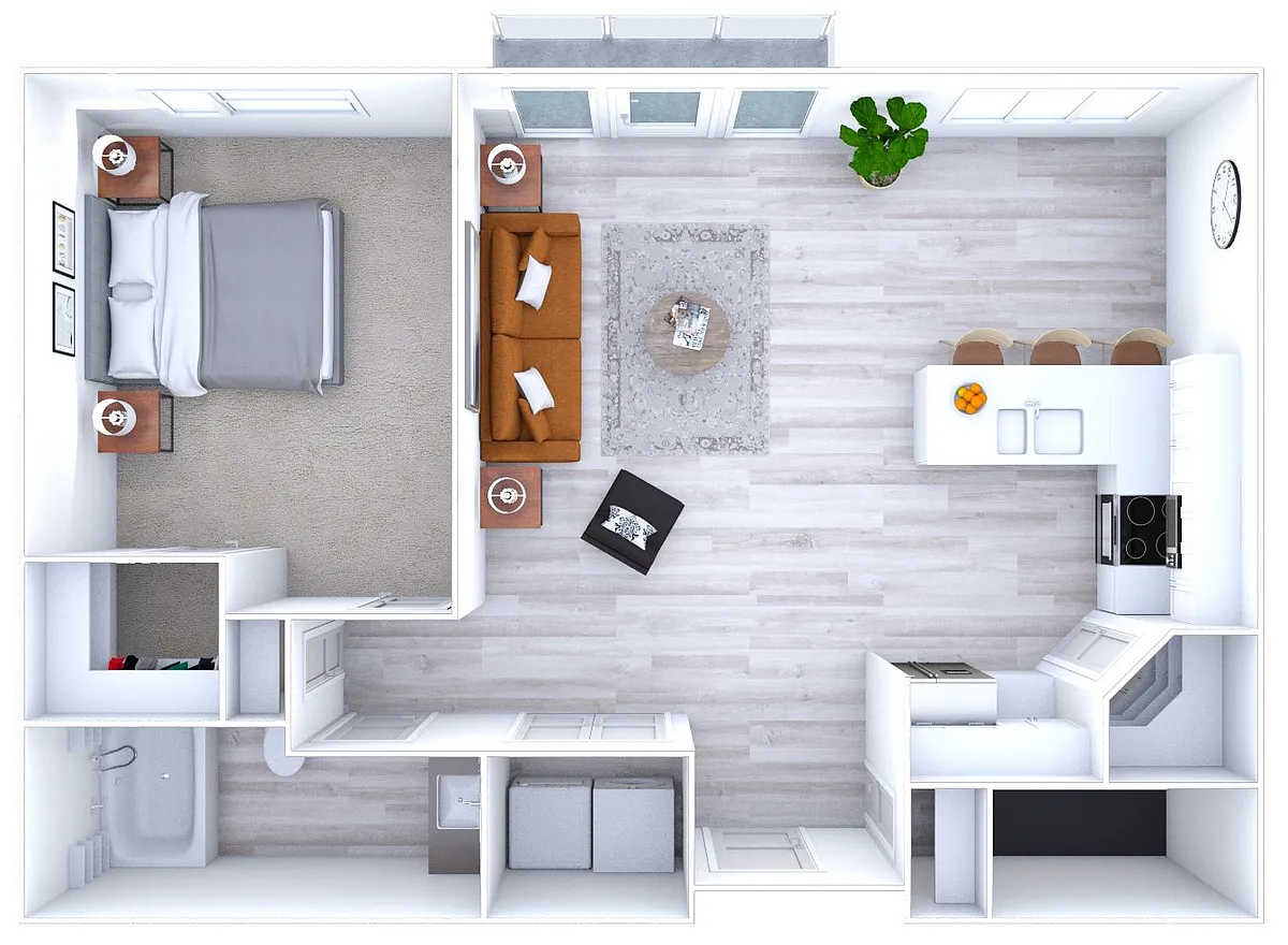 Floor plan The Fierce 1x1