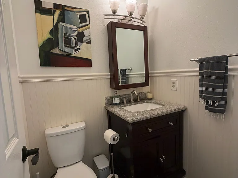 Main level half bathroom