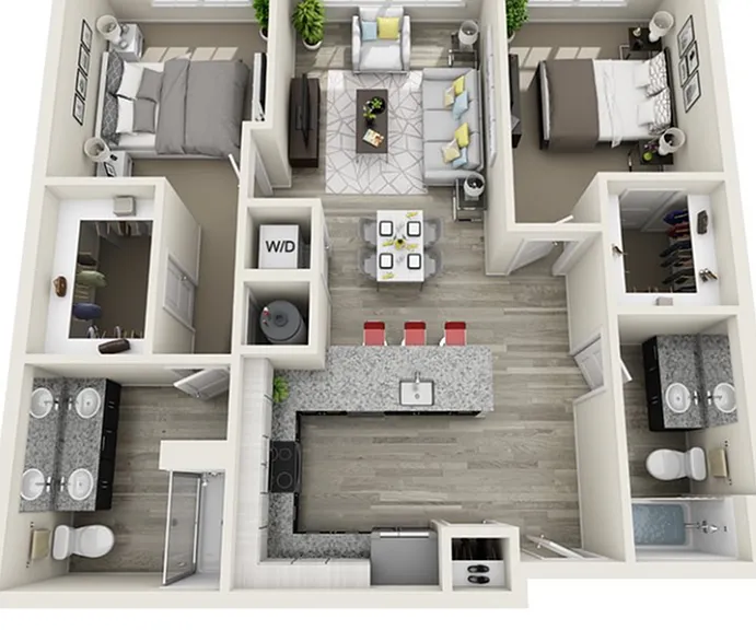2B - 1014 sqft 2B - 1014 sqft