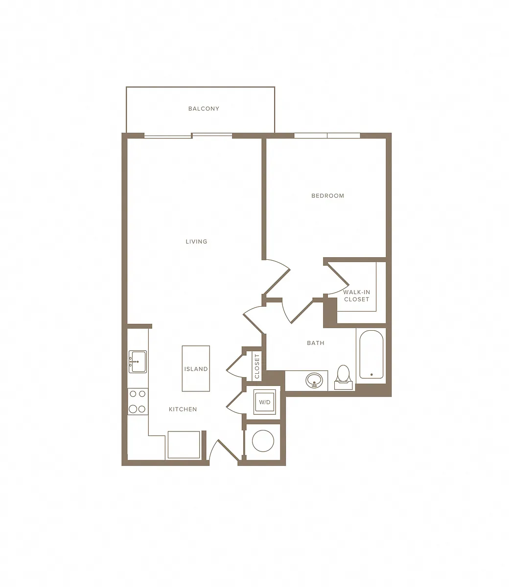 Floor plan 1 Bed/1 Bath-A05