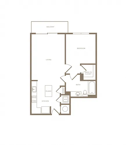 Floor plan 1 Bed/1 Bath-A05