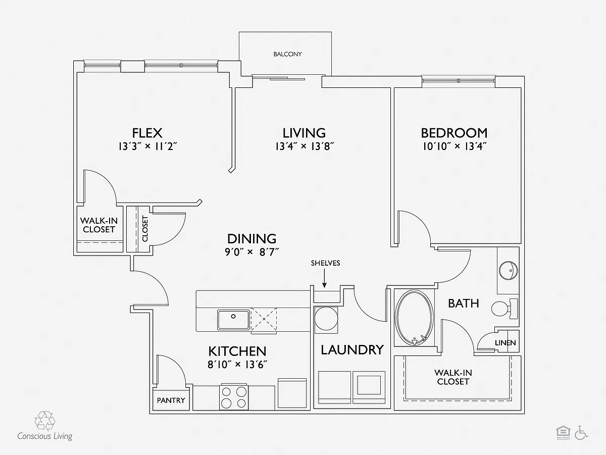 Floor plan A11 With Extra Flex Room
