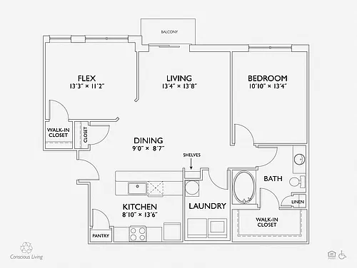 Floor plan A11 With Extra Flex Room