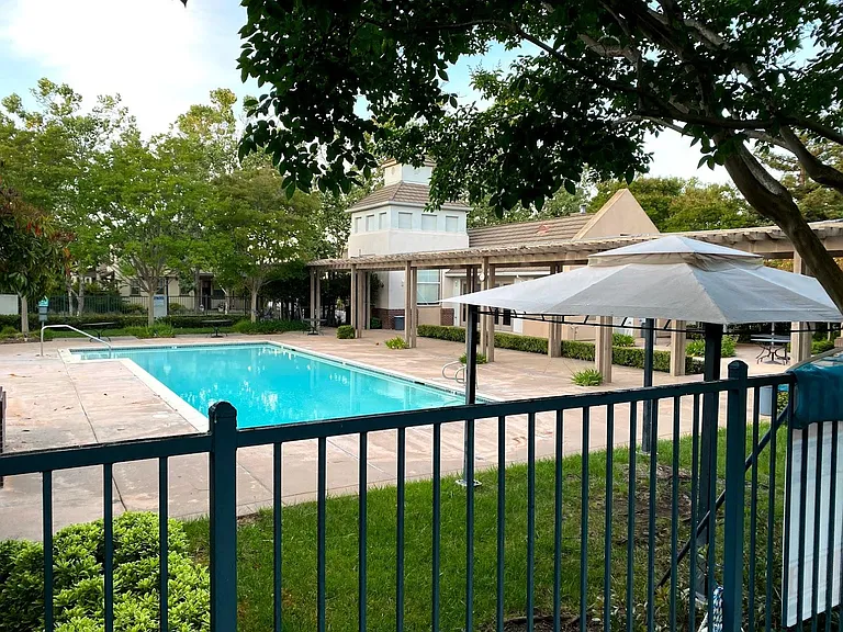 Swimming pool and clubhouse area