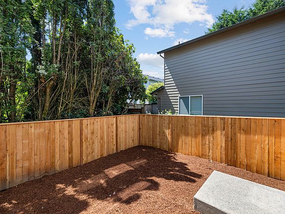 Fenced backyard