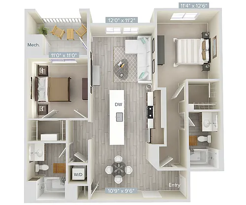 Floor plan B1-1105-2-Gar