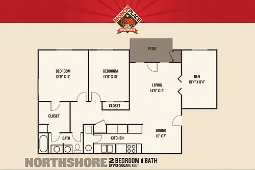 Floor plan Two Bedroom Garden