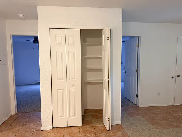 Pantry and bedroom entrances