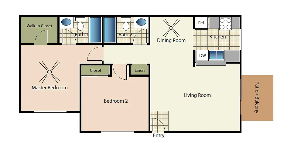 Floor plan 2X2