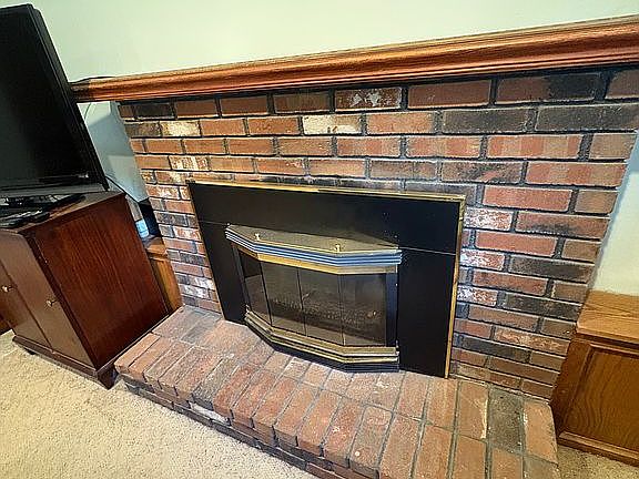 Downstairs fire place 