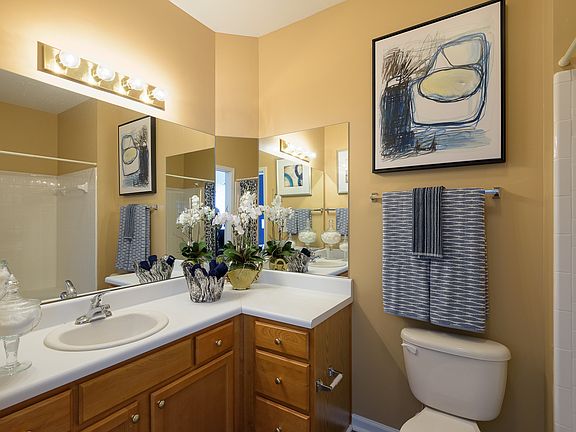 Plenty of bathroom counterspace