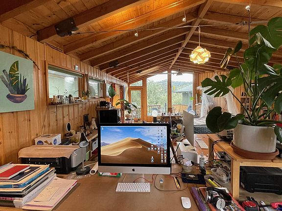 View from the front of the studio towards the porch