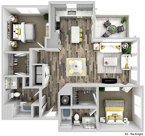 Floor plan B3 - The Knight