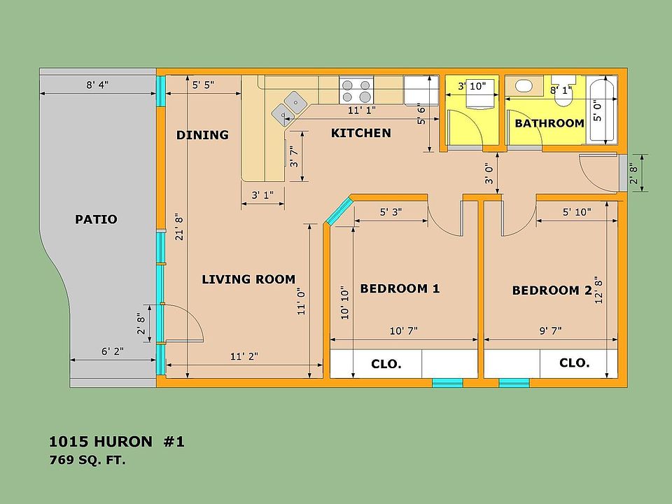 1st image of 1015 W Huron St APT 01